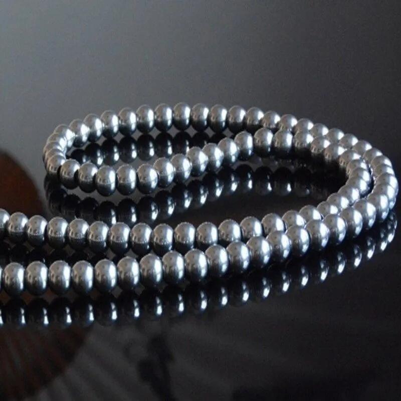 6/8/10mm Hip Hop Men’s 316L Stainless Steel Ball Beads Chain Necklace 7-40inch