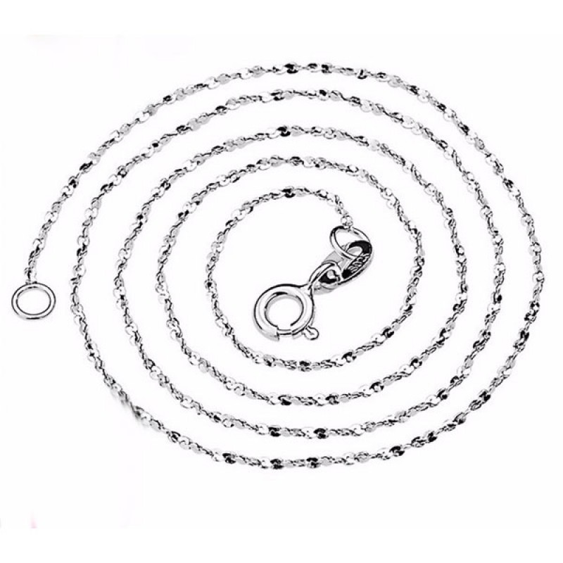 Designer Inspired 925 Sterling Silver 18″ 1 mm Thin Starry Chain Necklace H1070