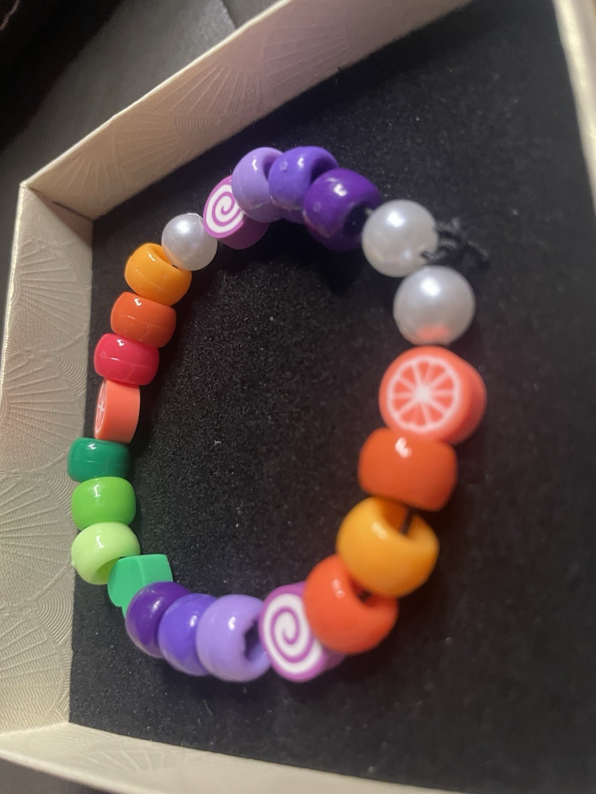 Halloween Multicolor swirls braclet single!
