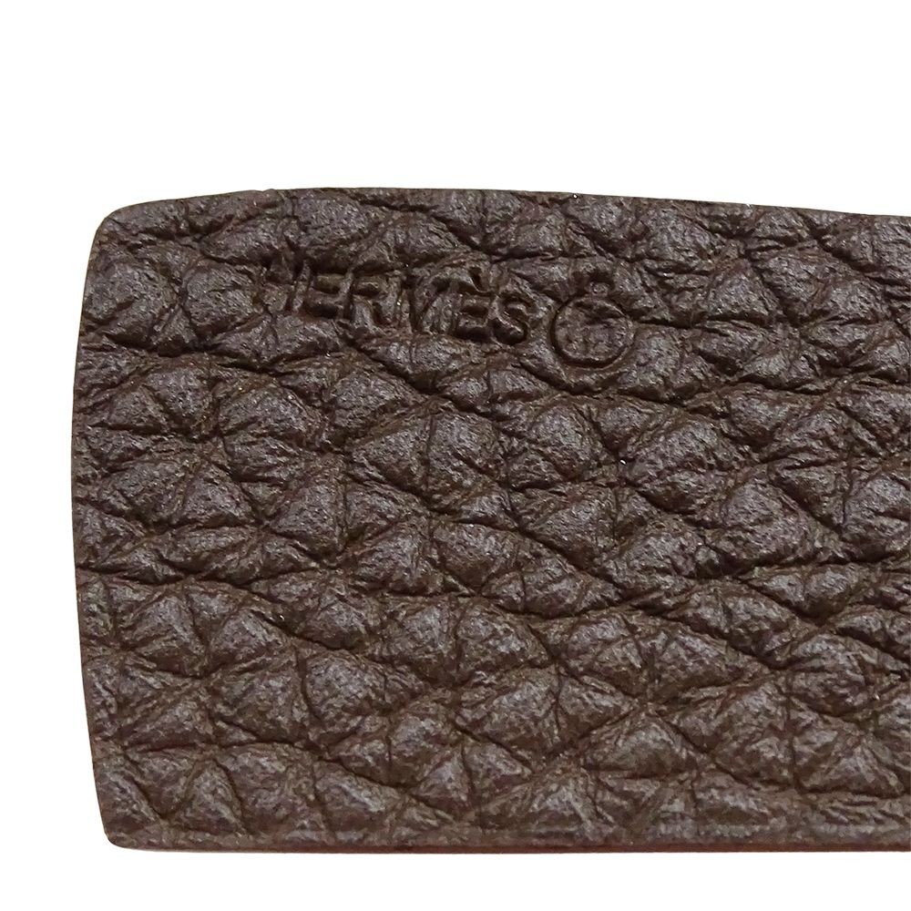 HERMES Charm Petit Ash Torii Ladies Mens Voeu Epsom Togo Purple Dark Brown Used