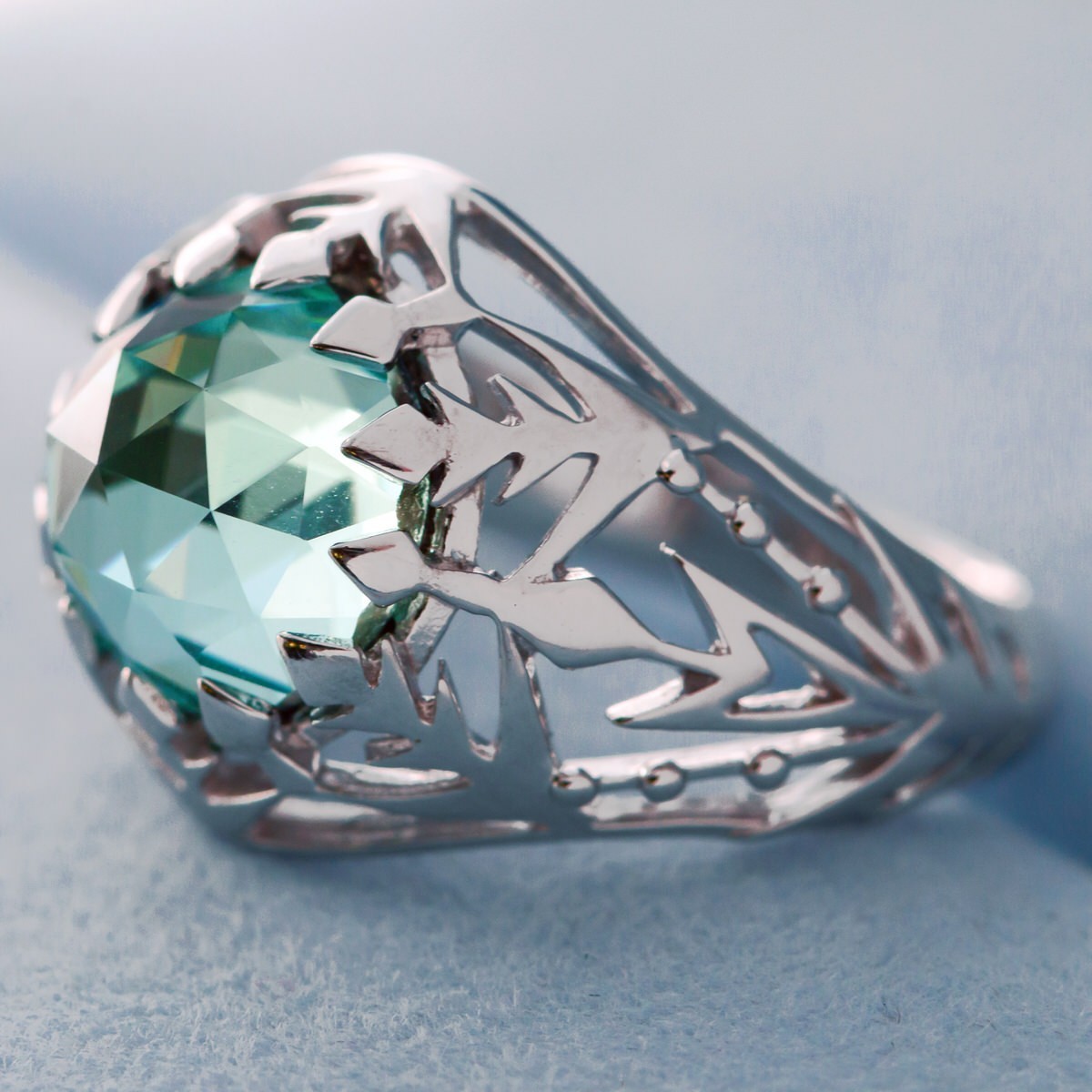 Disney X RockLove NEW ‘Frozen’ Elsa Filigree Crystal Ring – Silver – Size 7