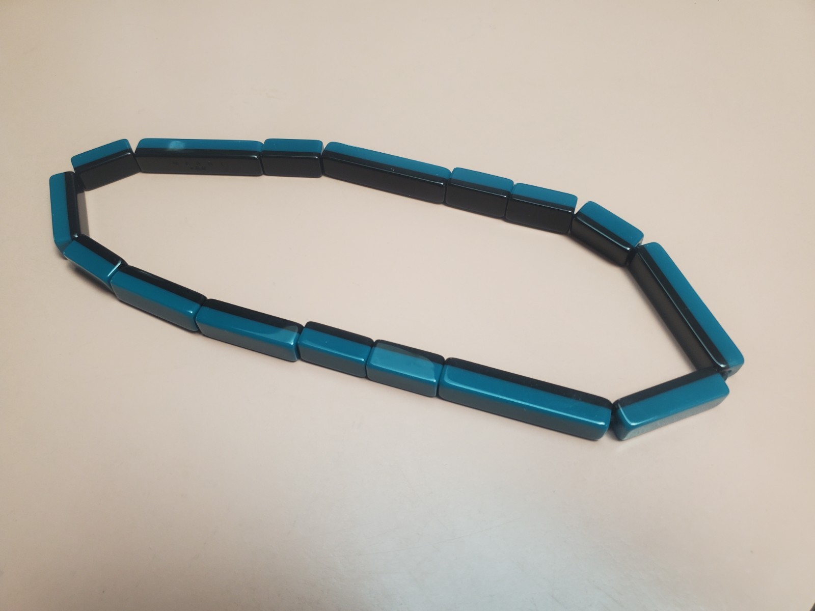 MARNI for H&M Chunky Resin Bead Necklace Black, Teal Blue Statement 2012