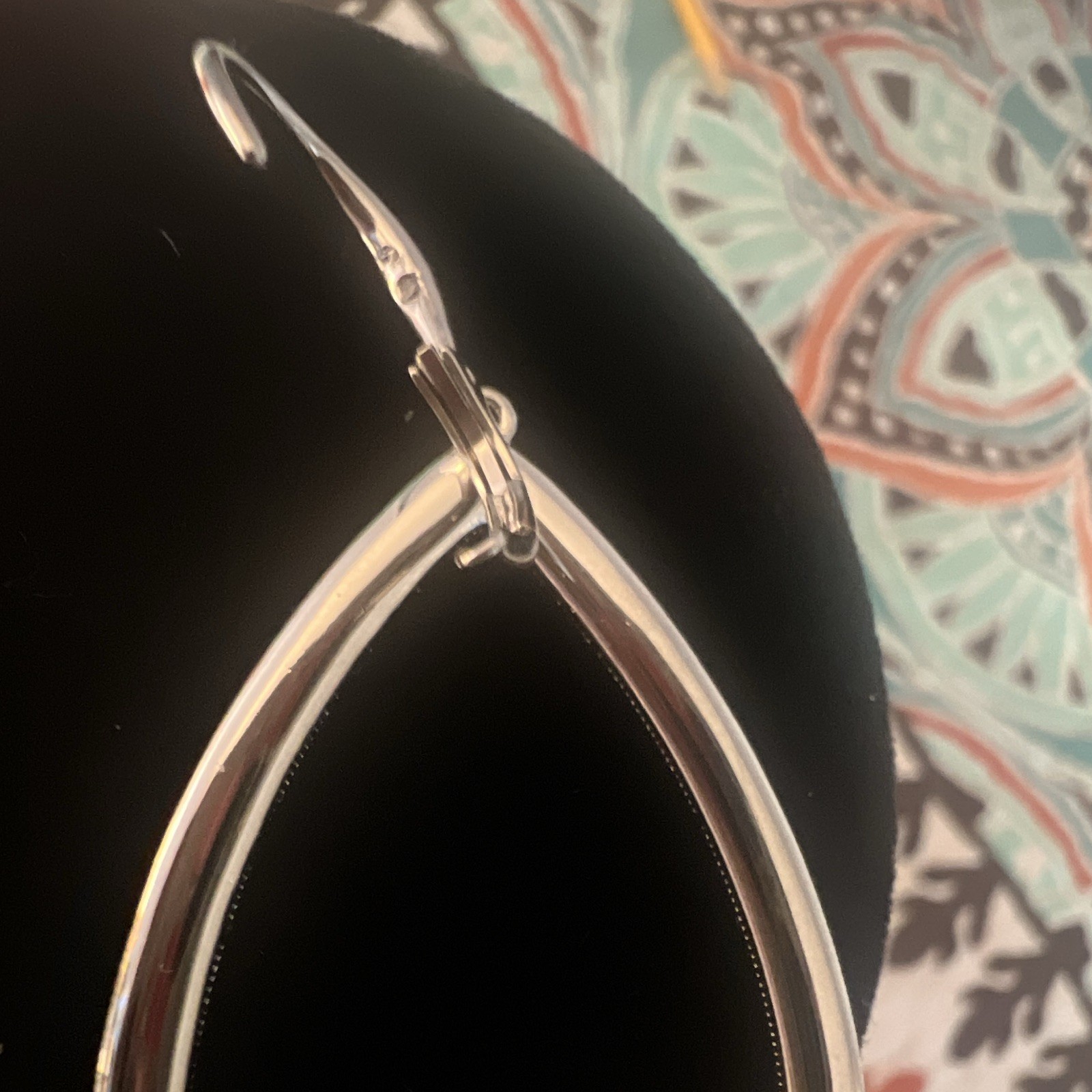 Zales Teardrop Dangle Hook Earrings Silver Tone Clear Crystal Pavé Wedding