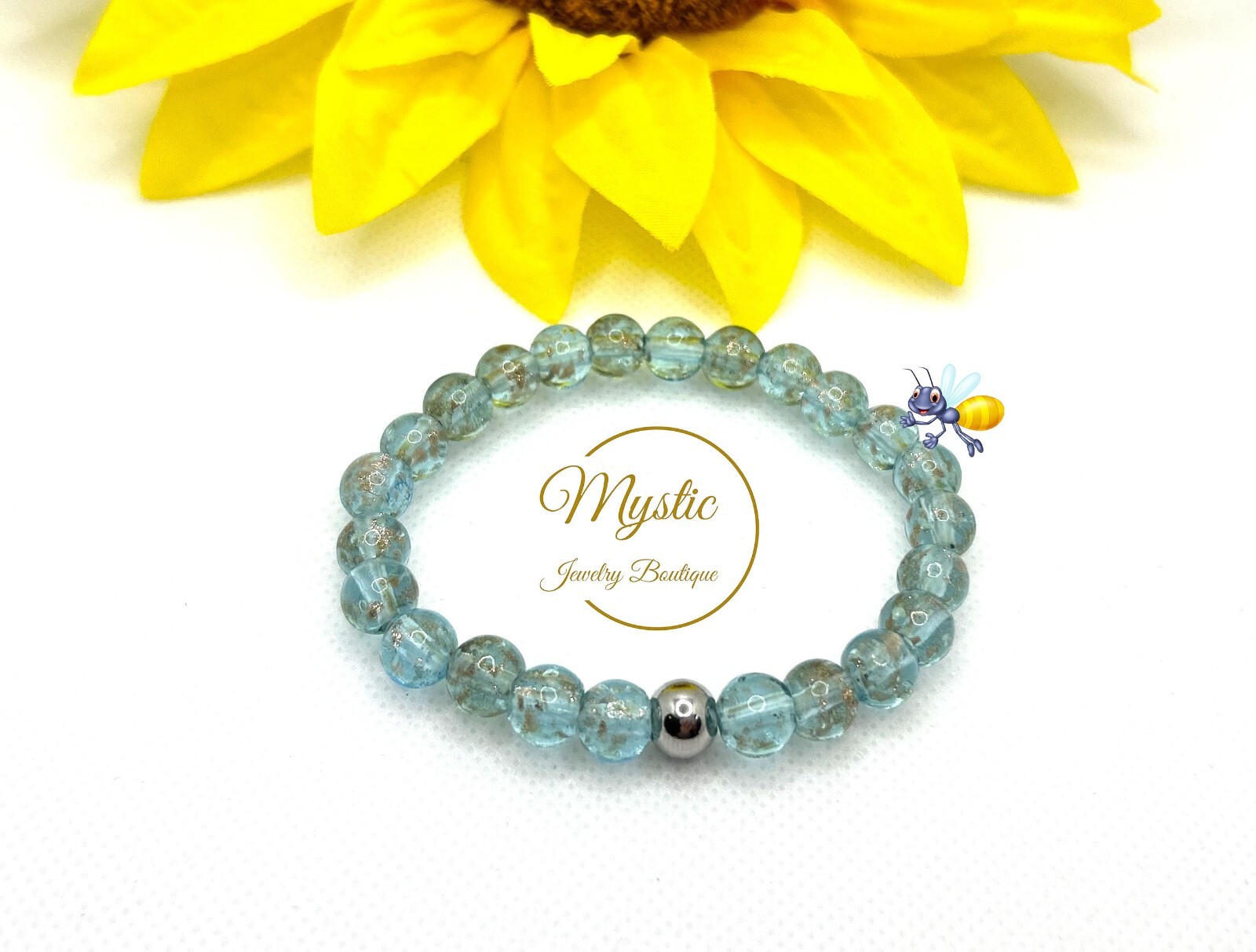 *New Colors* Mystic Firefly bracelet lampwork luminous glass glow in the dark