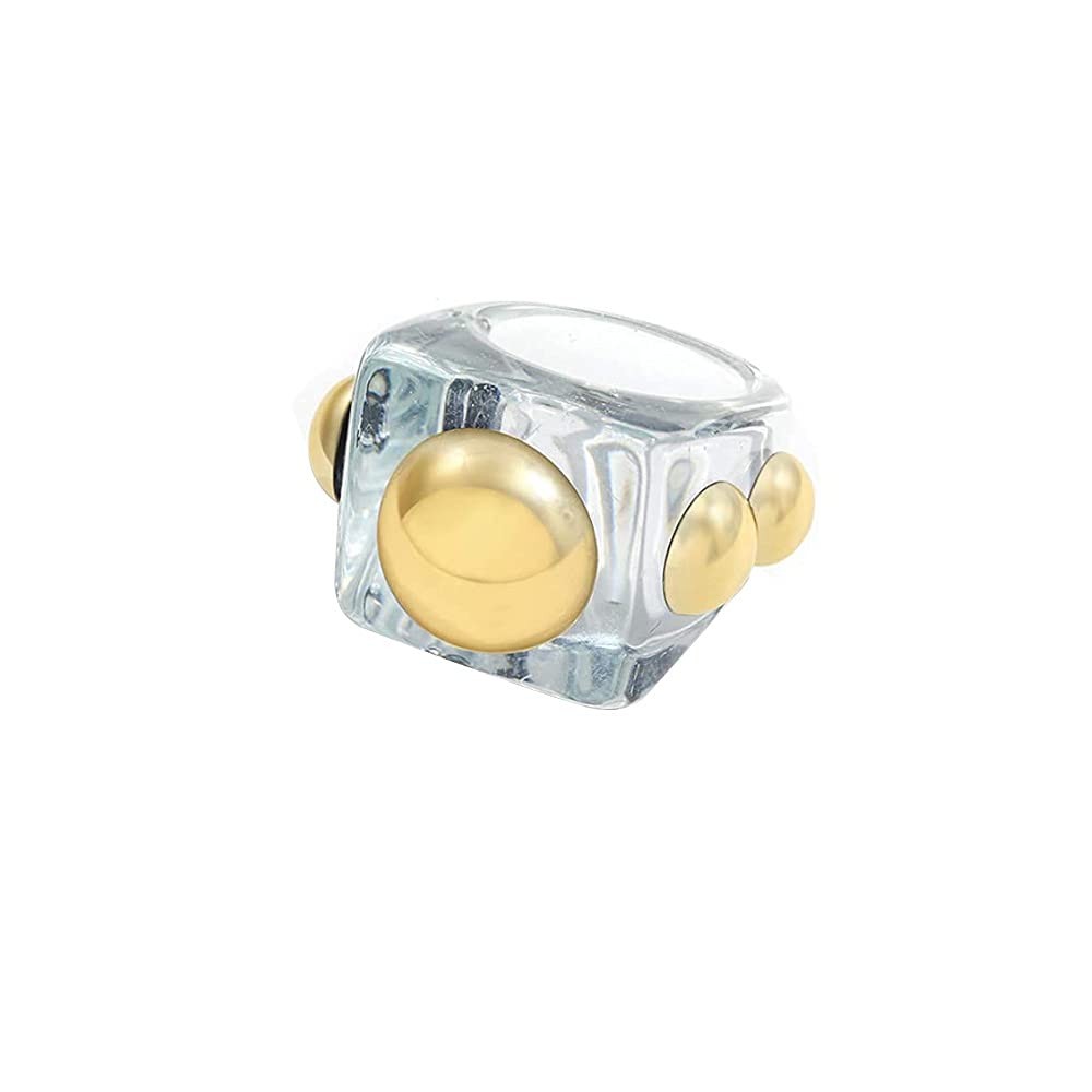 5pcs Y2K Style Chunky Resin Acrylic Ring Plastic Rings Cute Colorful Candy Ri…