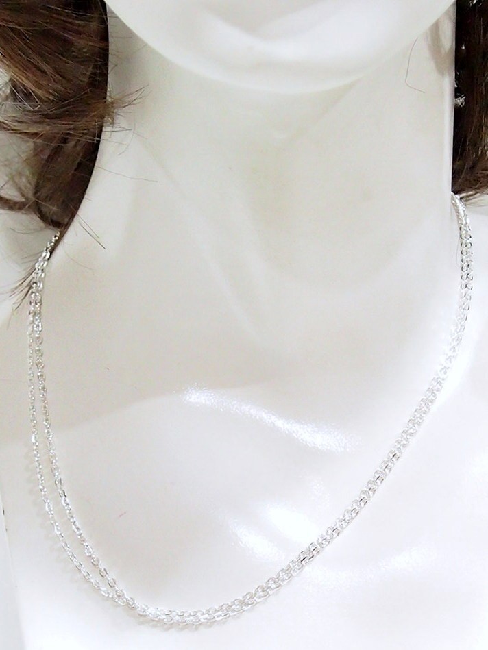 2 Silver Plated 18″ Sturdy Chains with Lobster Clasp Necklace for Pendants, Nice