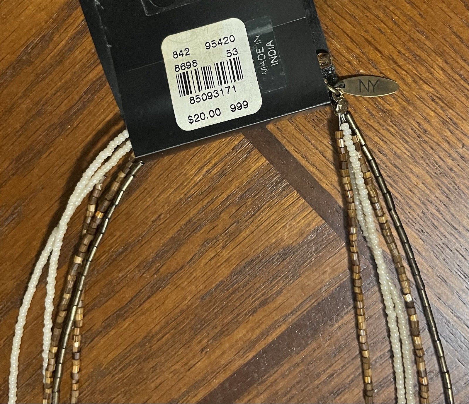 NWT Vintage Beaded Multi Strand Necklace, New York & Company