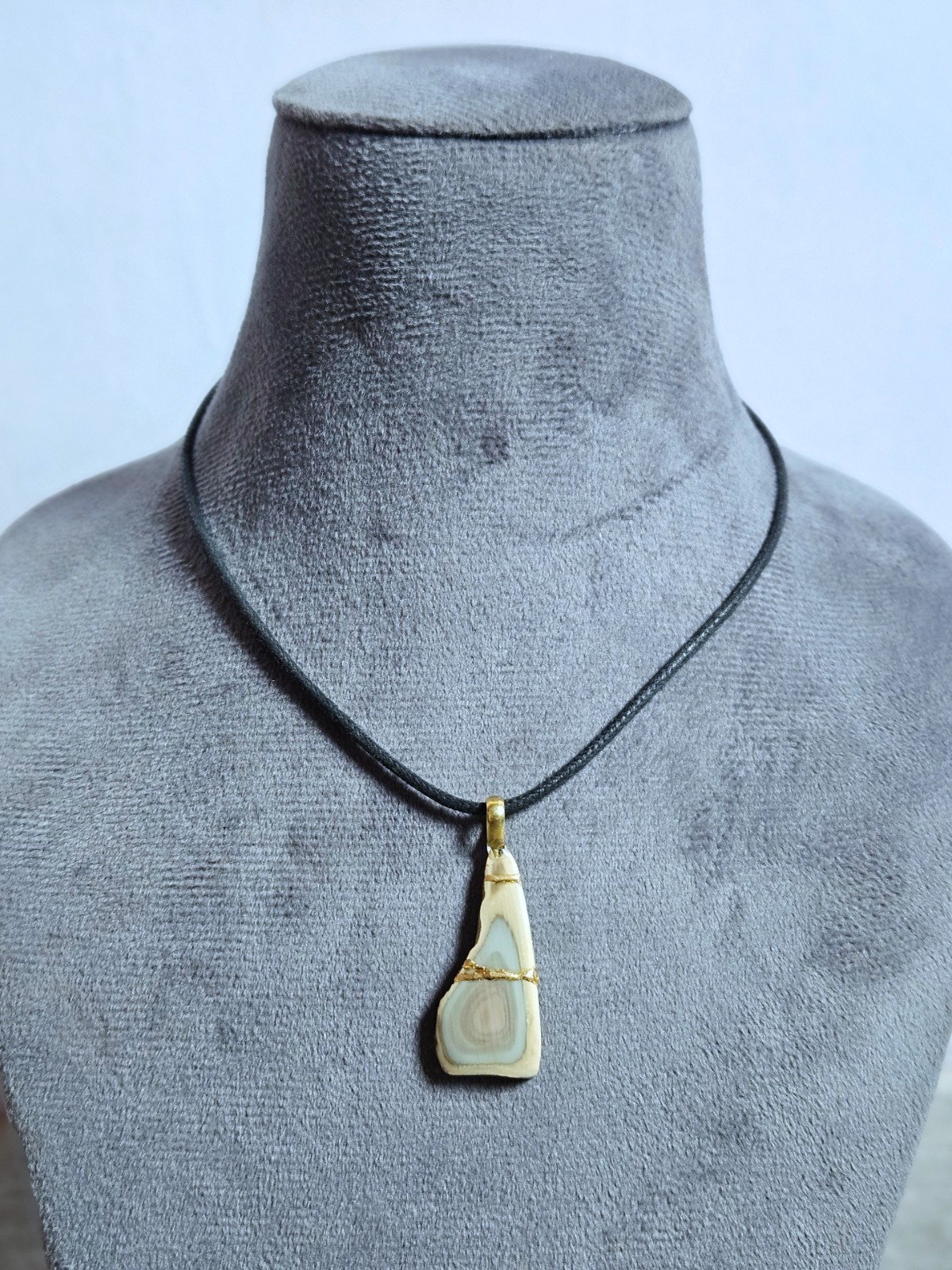 Royal Imperial Jasper Necklace Kintsugi Japanese Art Handmade Jewelry Gift