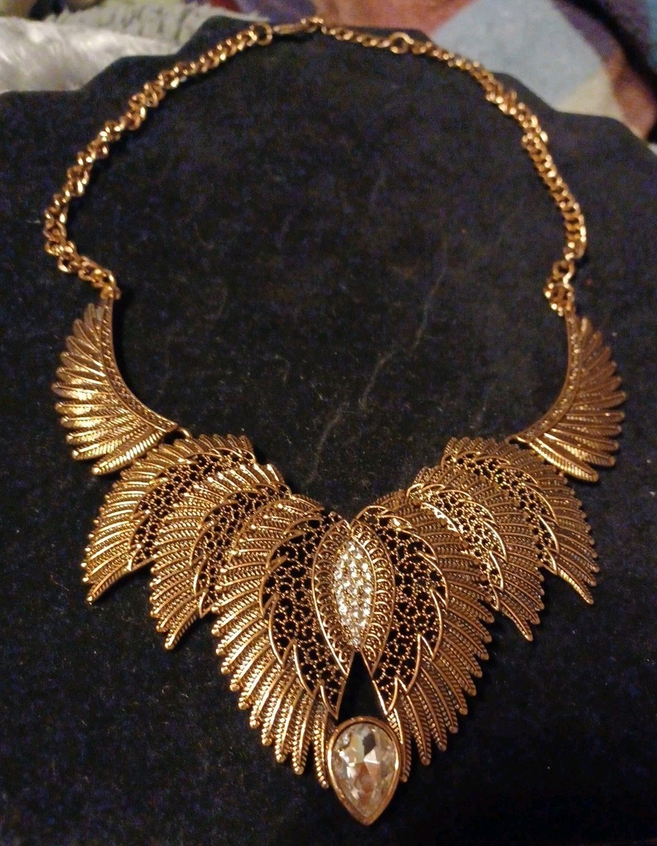 Youbella Oxidised Silver-Plated Textured Stone Studded Necklace