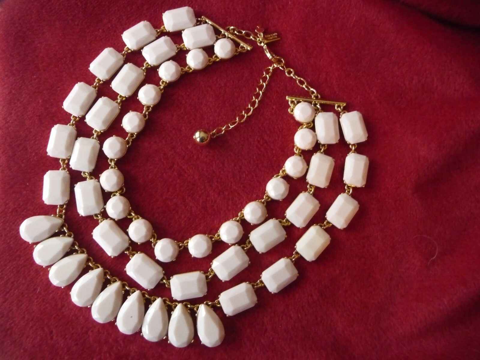 Kate Spade Riviera Garden TRIPLE Strand Necklace New PALE PINK Blush $429