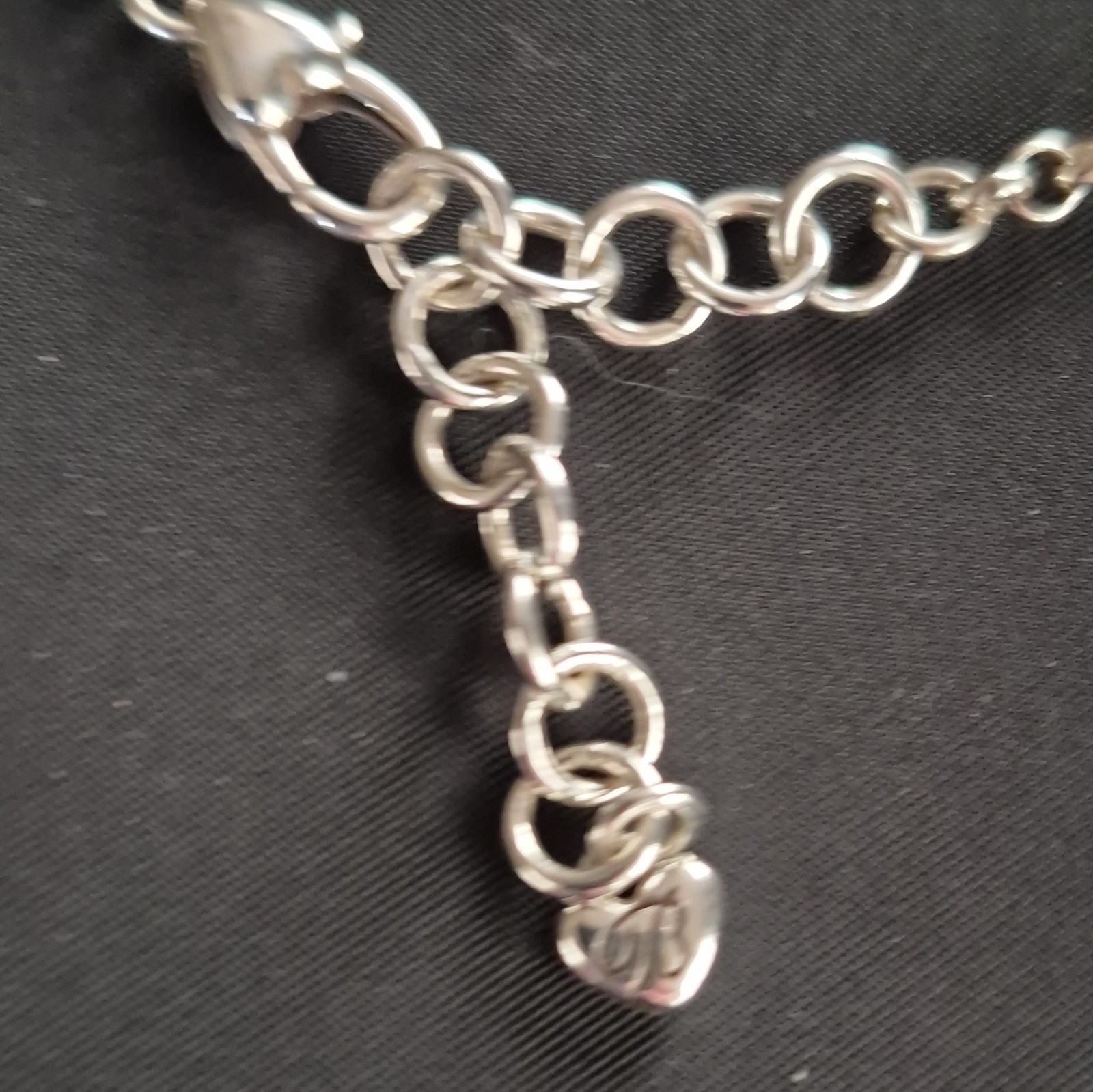 Brighton Silver Plated Heart Anchor Charm Pendant Necklace, Adjustable