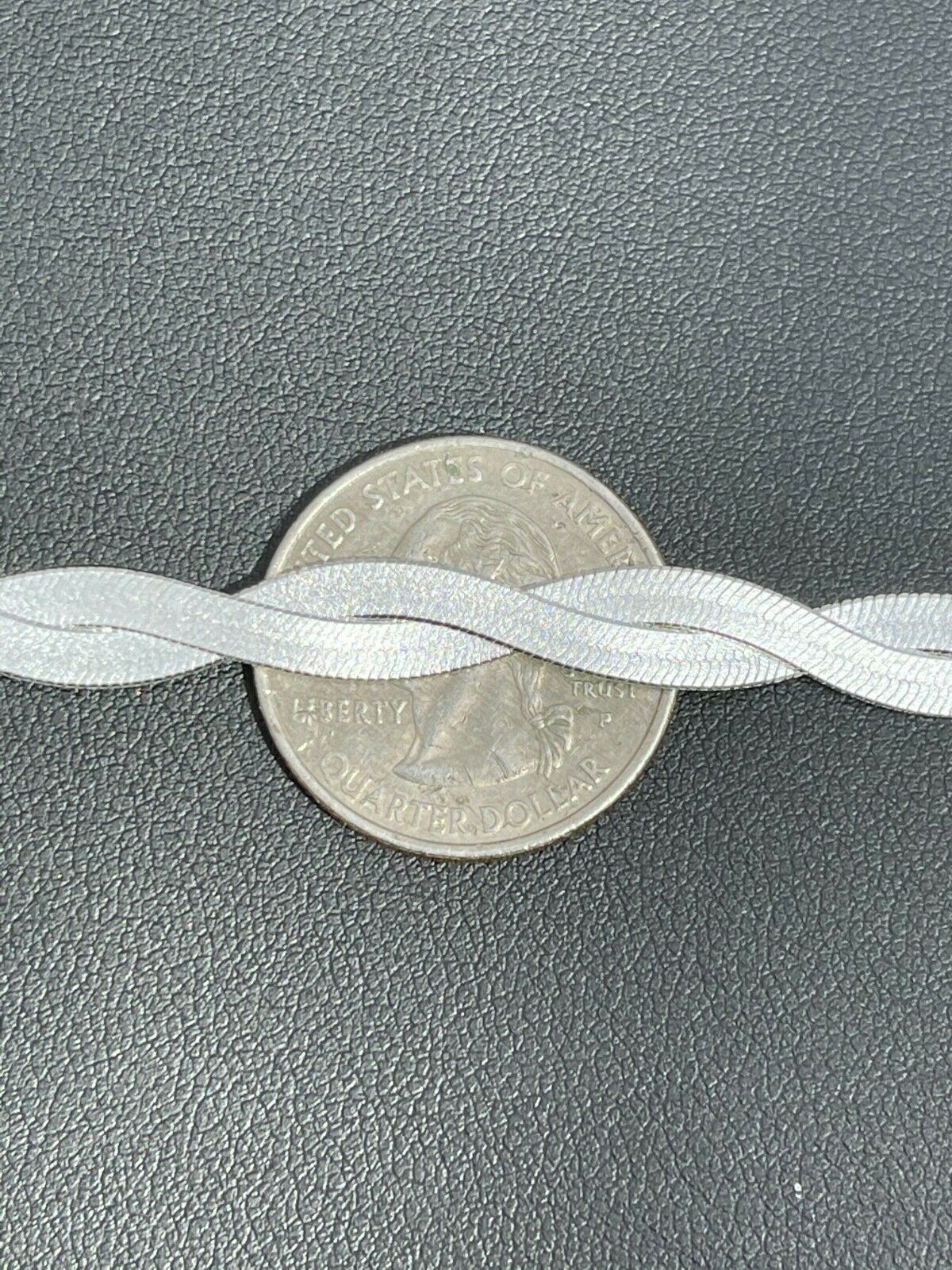 7mm Thick Solid 925 Silver Twisted Braided Herringbone Chain Necklace 16″ – 20″