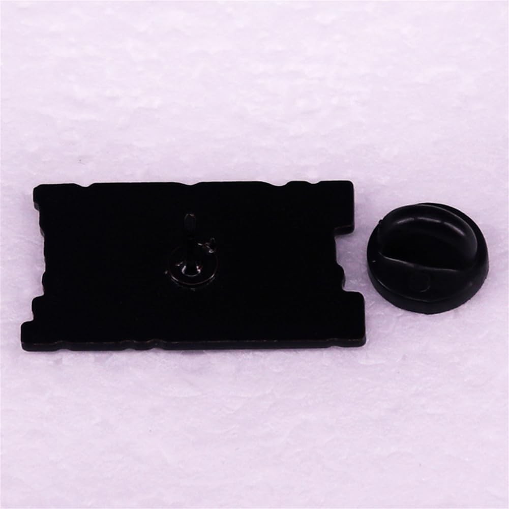 Dramatic Quote Enamel Brooch – Stylish Zinc Alloy Pin for Personal Expression