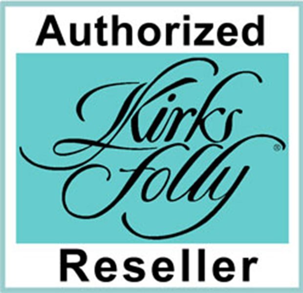 Kirks Folly Glass Seaview Moon Magic 25mm Open Ring Charm silvertone aqua ab