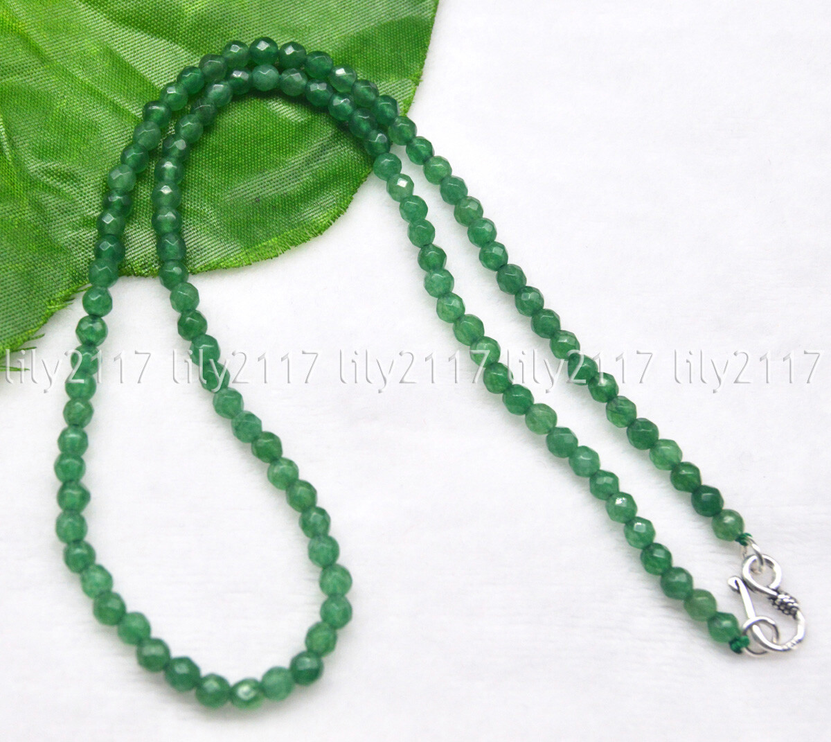 Lots 4mm Natural Multicolor Gems Faceted Round Beads Necklaces Silver Clasp 18″