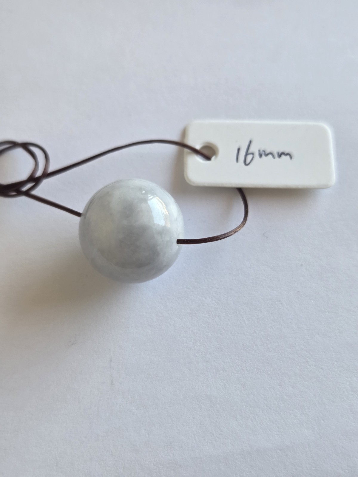 Natural Burmese Jadeite Jade Round Bead 16mm