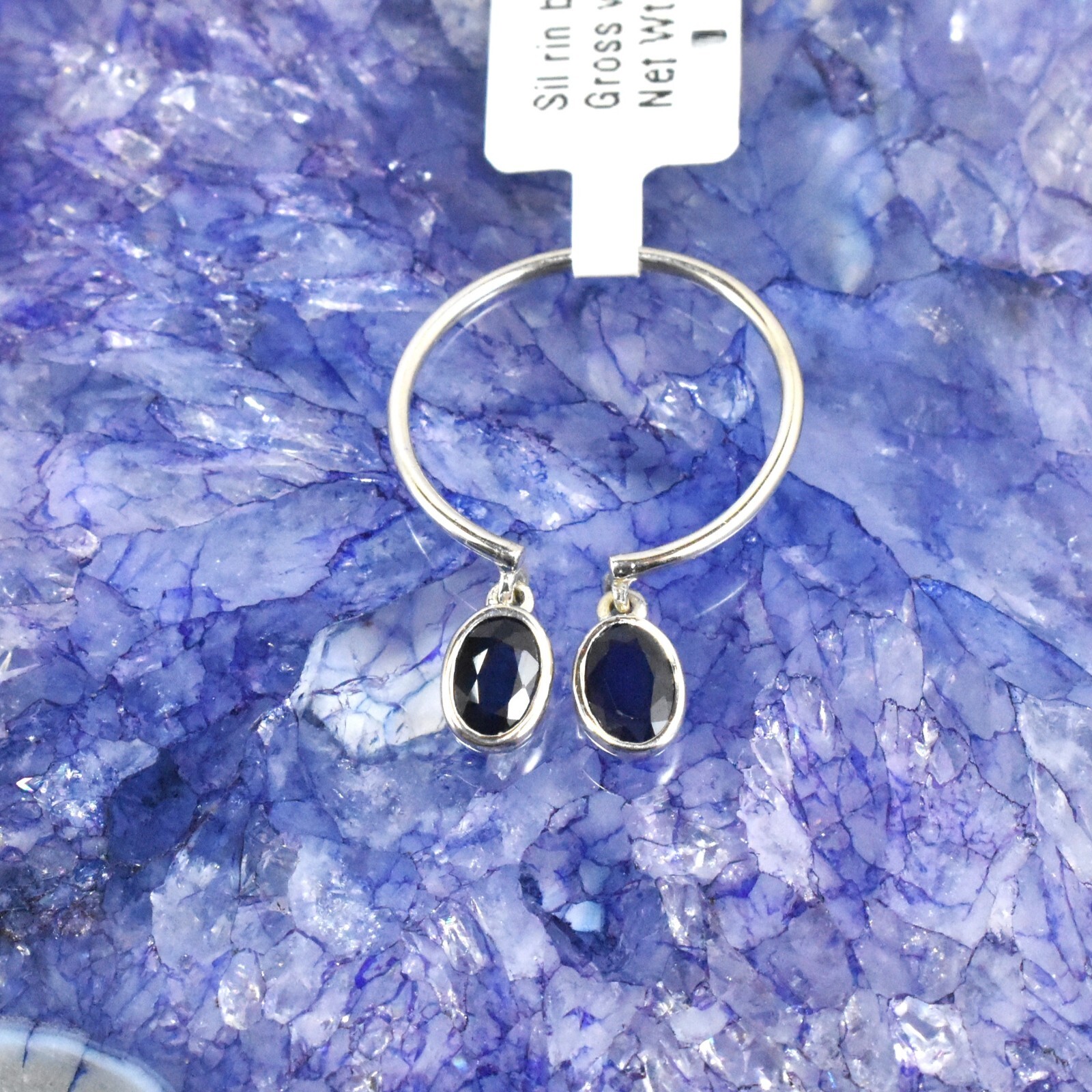 Attractive and Adjustable Oval Shape Sapphire Handmade Designer Ring