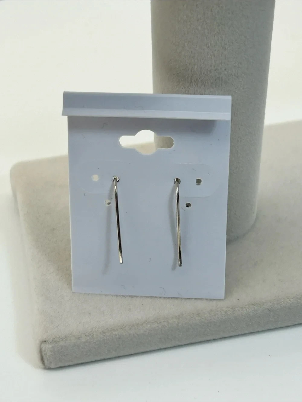 Brighton Contempo Gray Pearl Ball Earrings Silver Plated Dangle Drop 1″