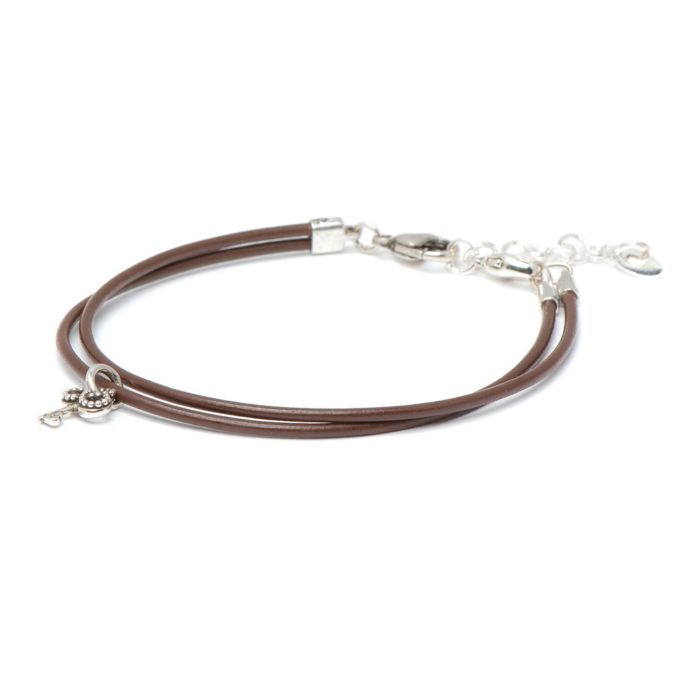 Novobeads 33055 Bracelet Leather Smooth – Mocha, S (5.5-7inch/14-18cm)