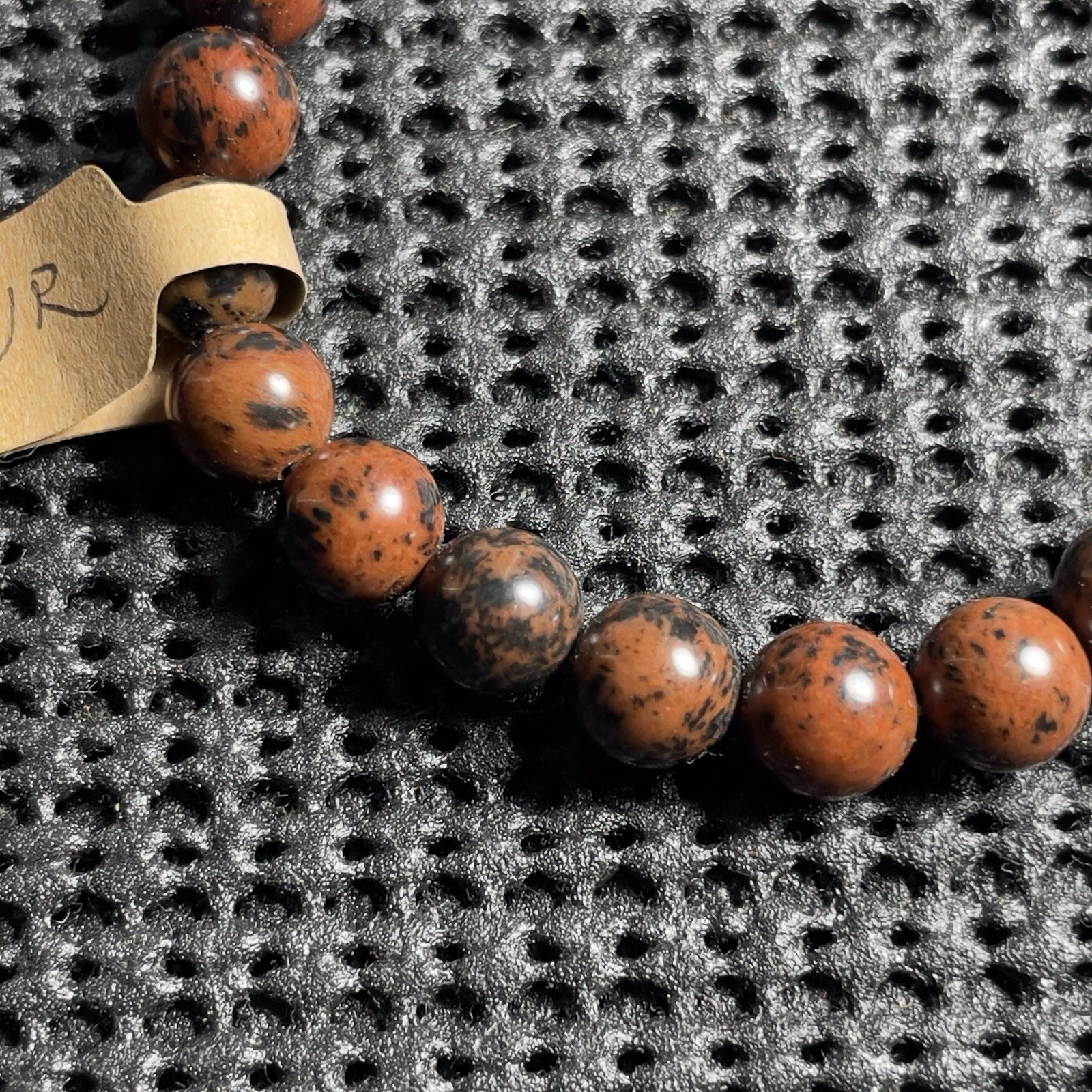 8mm Natural Mahogany Obsidian Agate Gemstone Bracelet Yoga Mala Healing Chakra