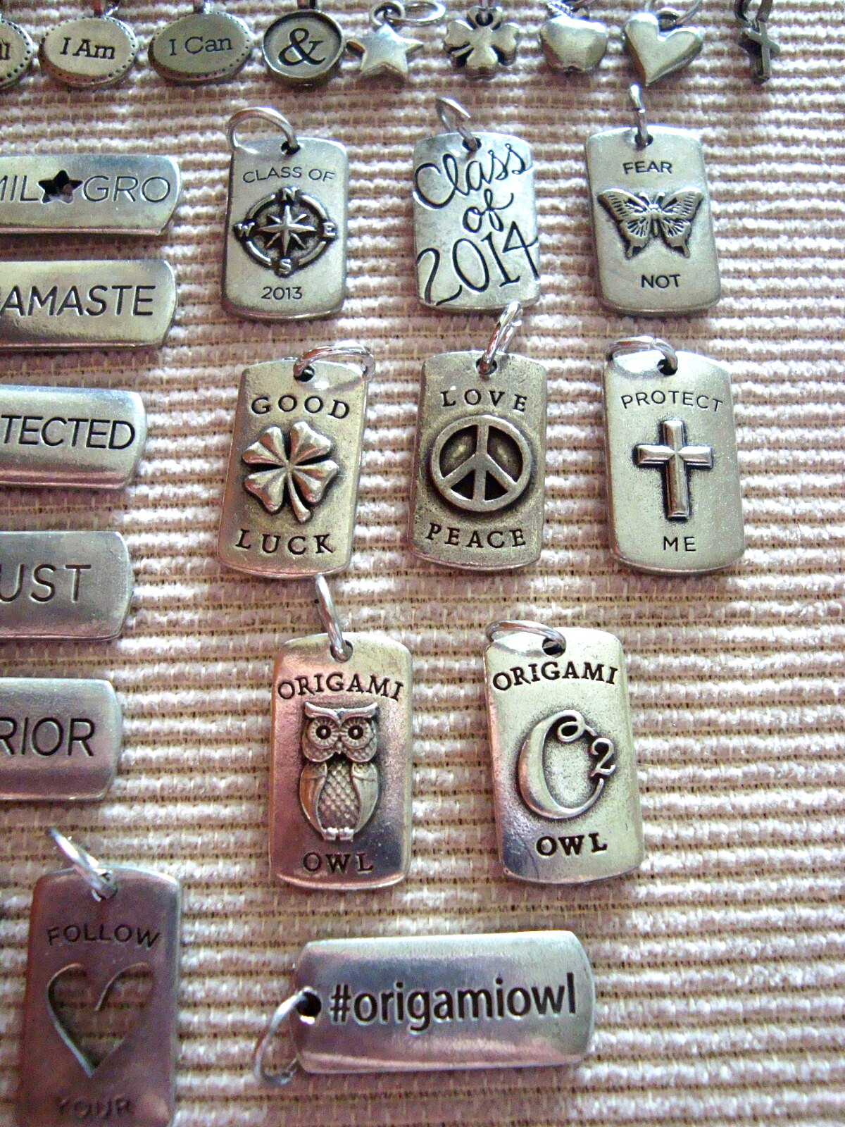 Origami Owl “Your Choice” of Silver Metal Tags “New”