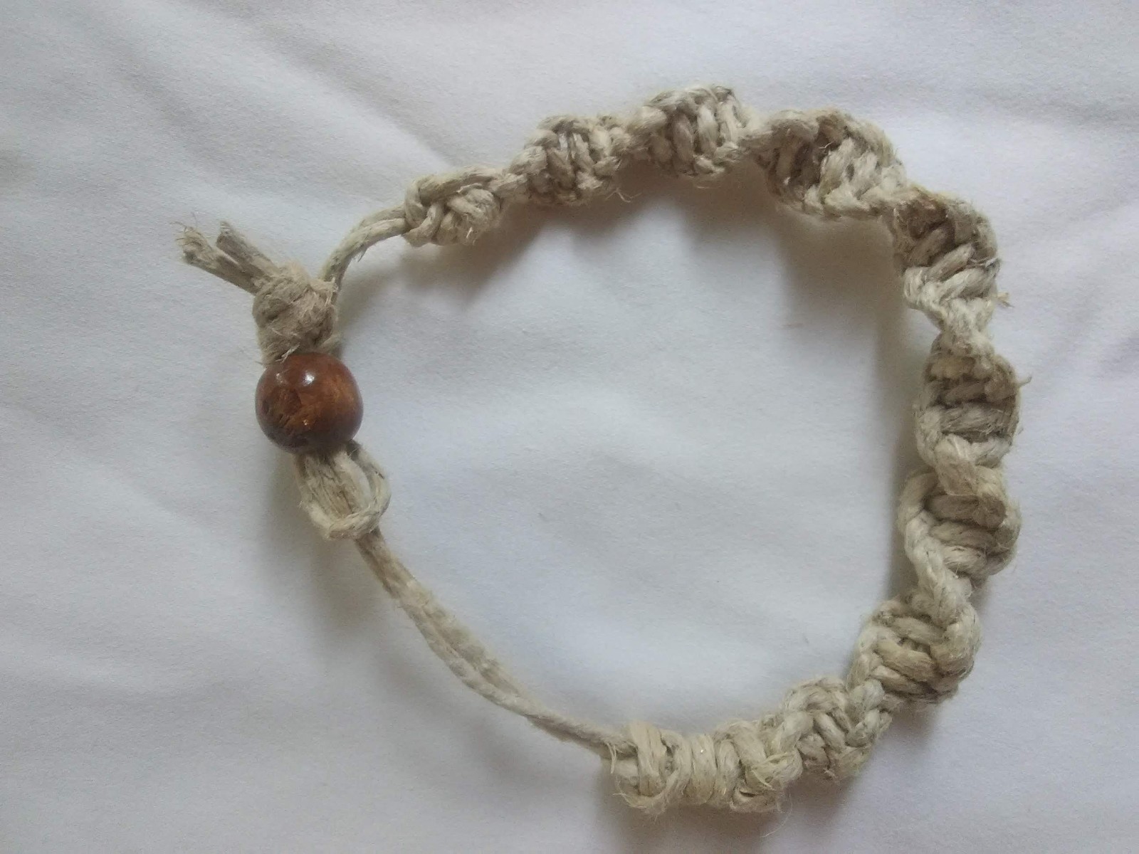 Anklet Natural Macrame Braided Hemp Adj Unisex 12″ Boho Chic US Seller New