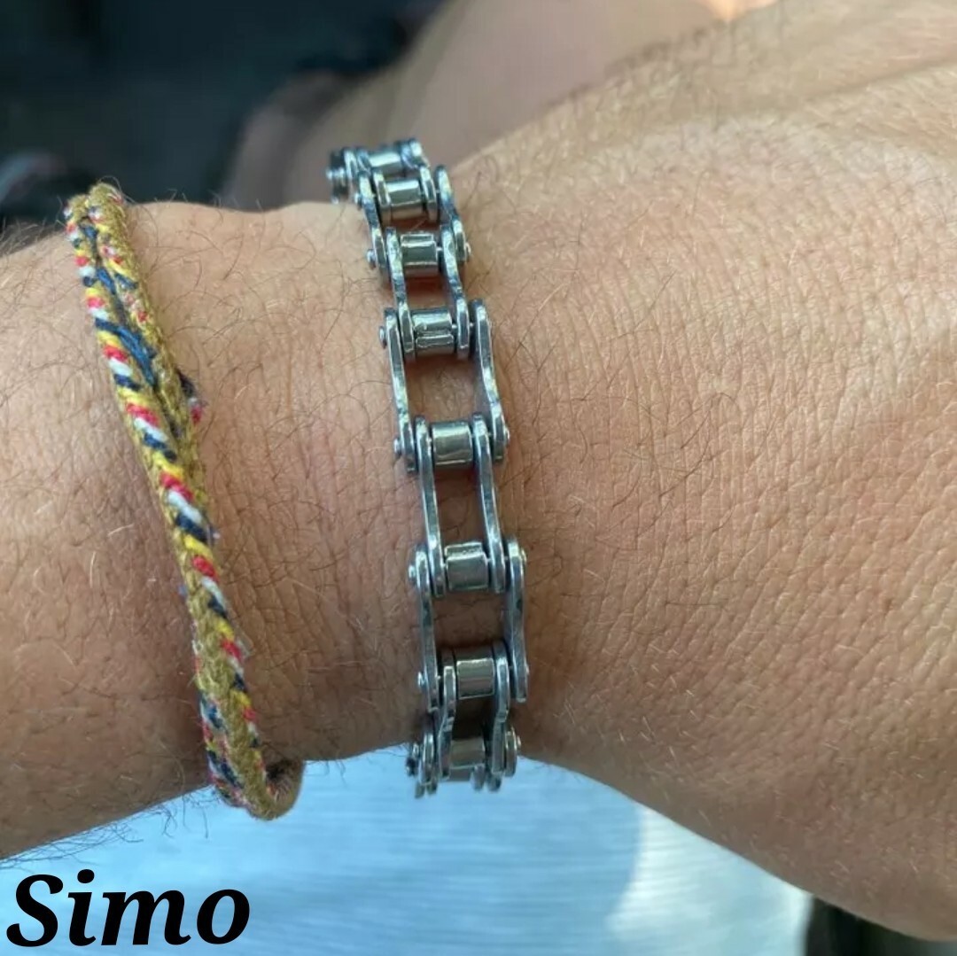 MENS STEEL BIKERS CHAIN SNAP BRACELET WOMEN SEX GIFT MOTORCYCLE HARLEY ARM
