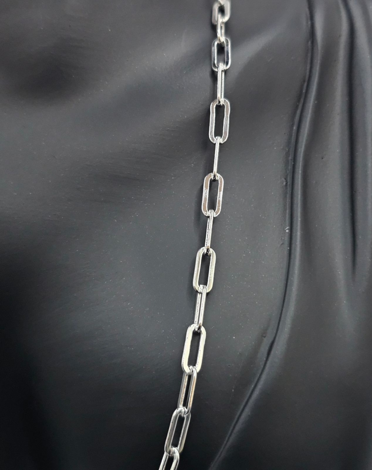 .925 Sterling Silver Paperclip Rolo 4 MM Solid Chain 20 in Necklace For Women