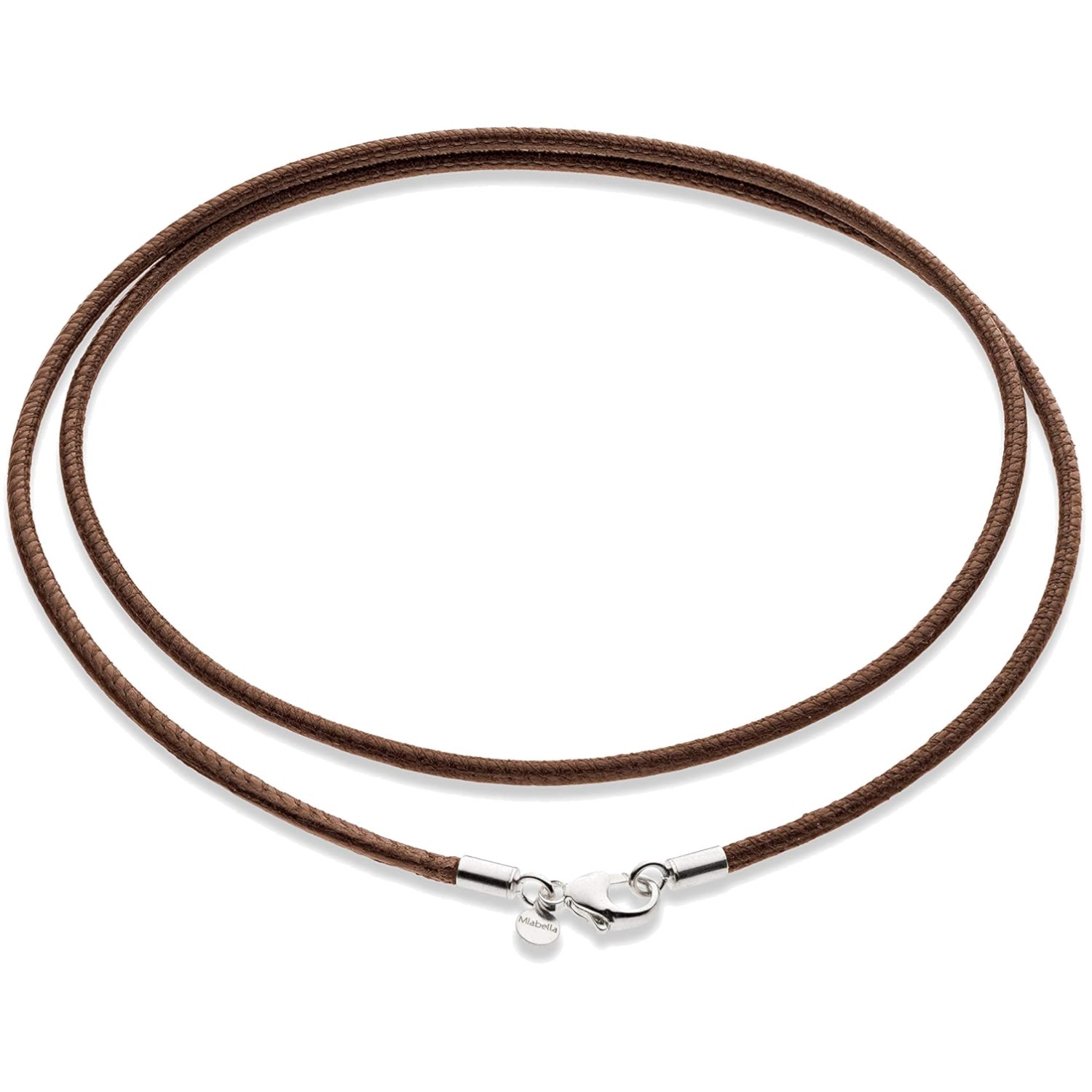 Timeless Italian Leather Necklace with 925 Sterling Silver Clasp – Gift-Ready