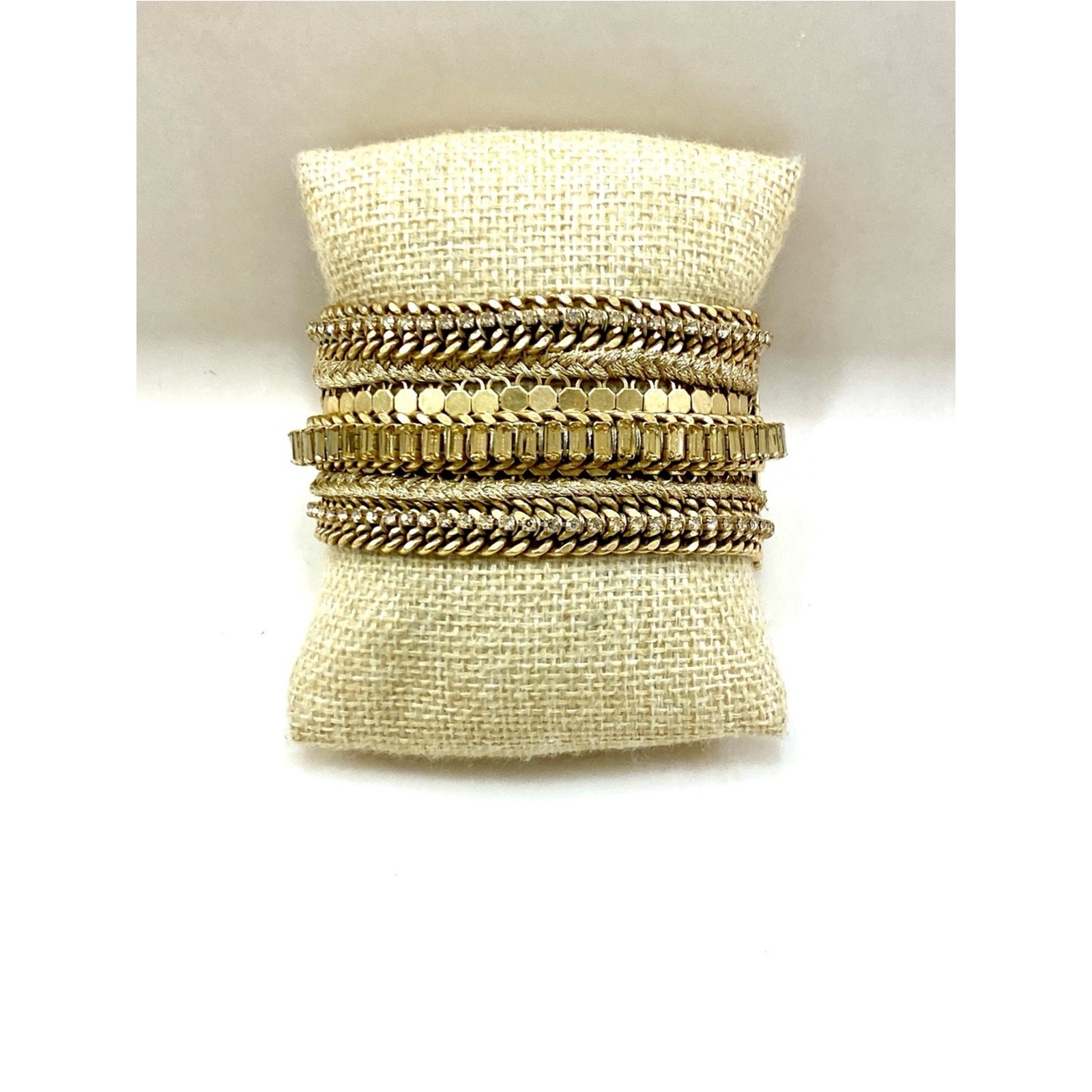 Stella & Dot Gold Multi-Row Bracelet