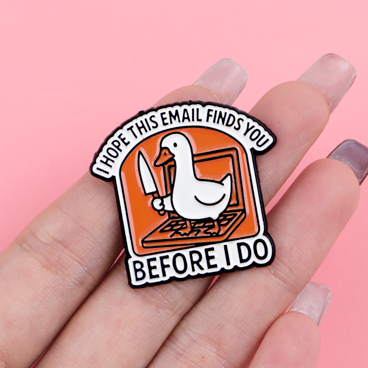 Funny “Before I Do” Goose Enamel Pin Lapel Pins for Backpacks Brooches for Women