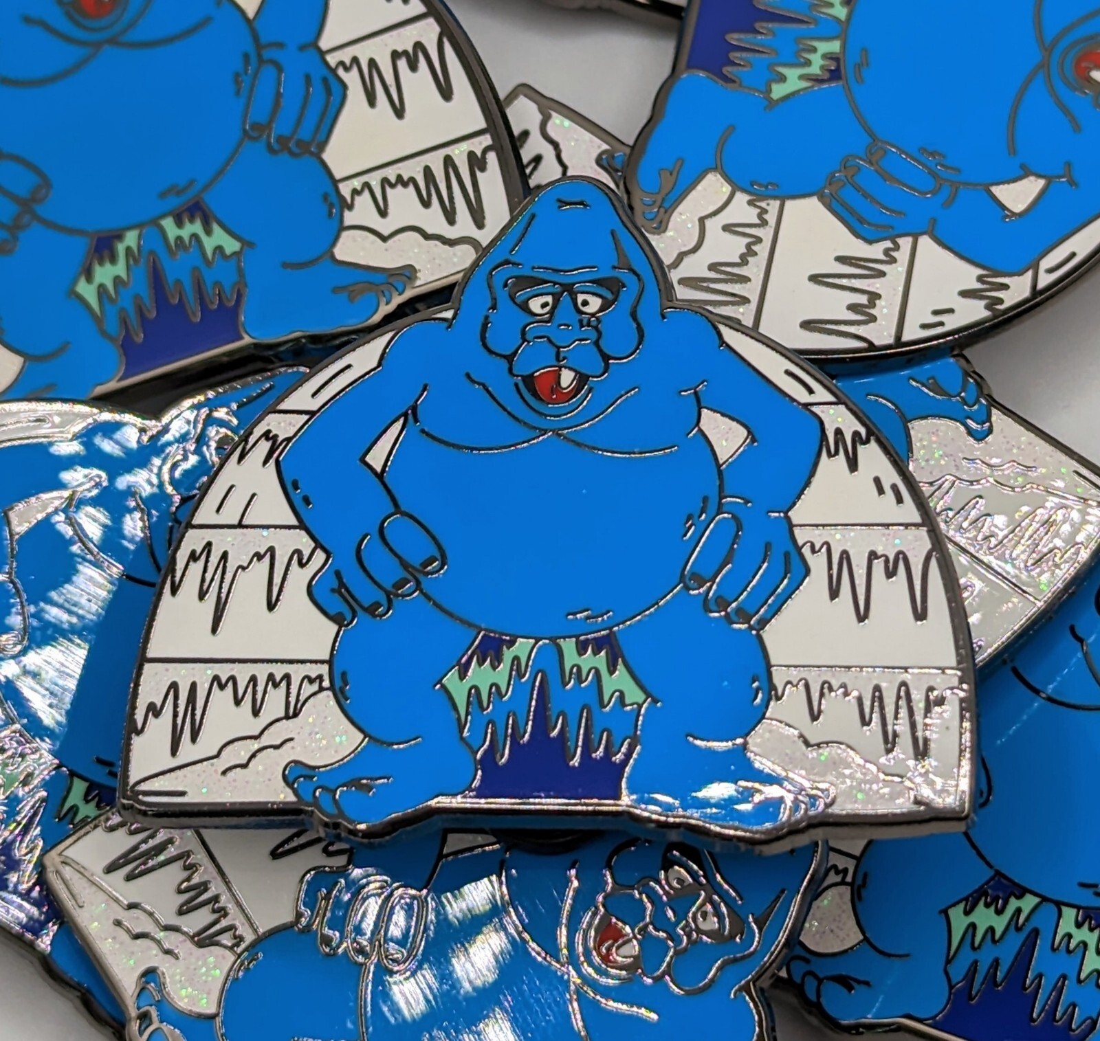 Abominable Snowman dome hard enamel pin 2” Miracle Strip Amusement Park