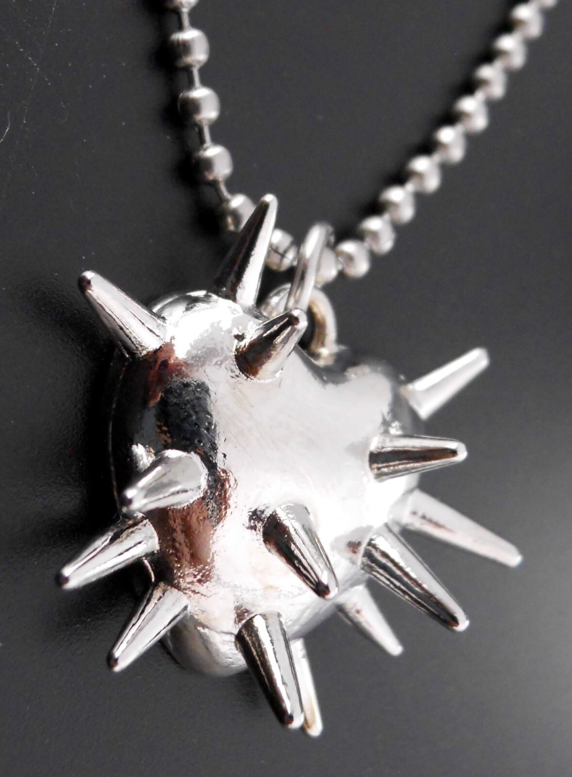 Spiked Heart Necklace Stainless Chain New Pendant Gothic Thorns Jewelry Spikes