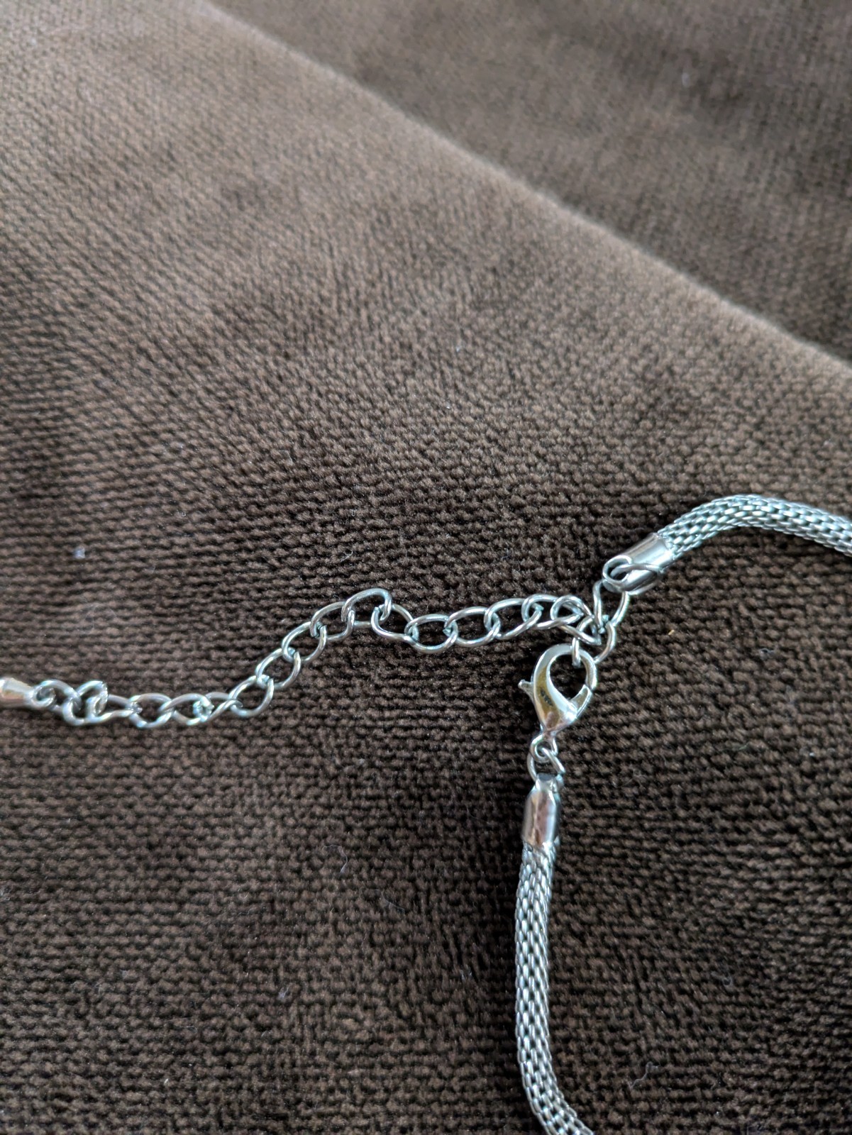 Snake Chain With Simple Sliding Charm/Pendant Adjusts From 16 In To 19 In.