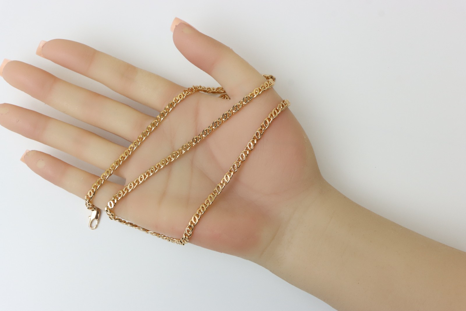 Bold Rose Gold Flat Link Chain Necklace for Everyday Style, XPNL0247