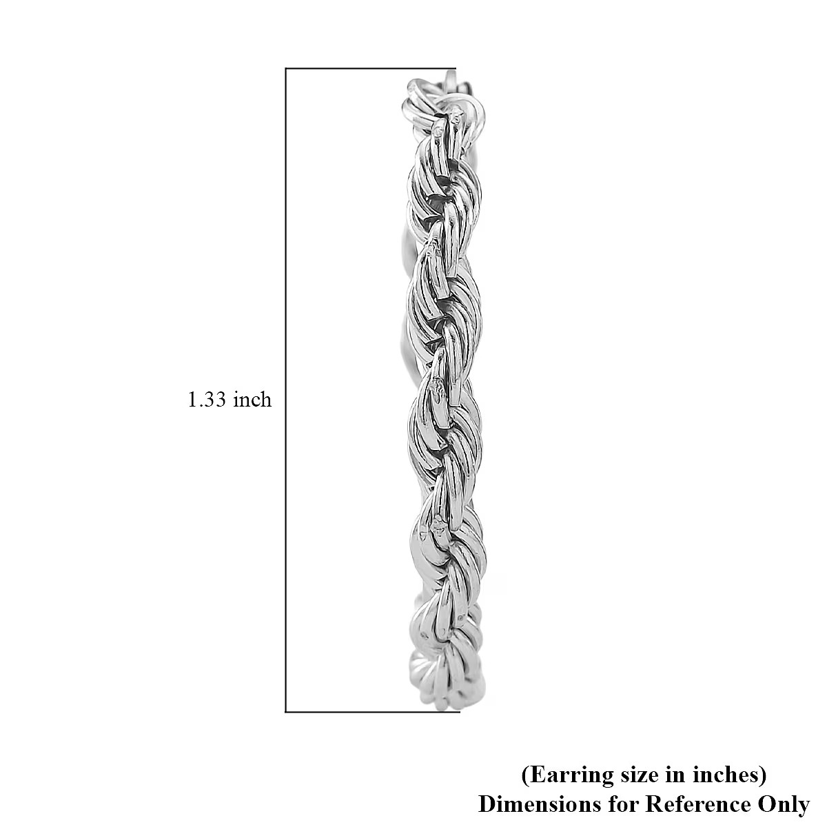 Shop LC Rope Chain Hoop Earrings in Stainless Steel