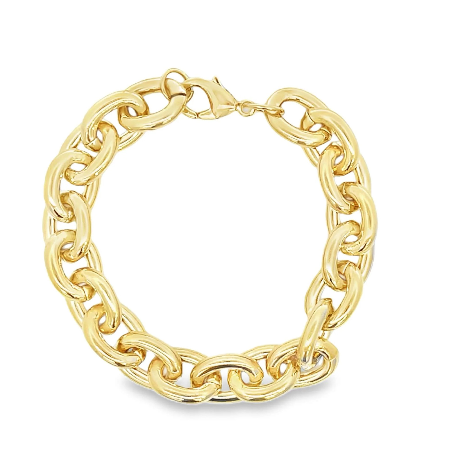 Thick 11mm Oval Rolo Bracelet (F246A/I134B)