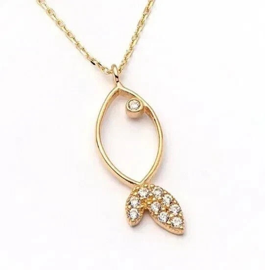 1.0 Ct Round Cut Simulated Diamond Women’s Beauty Pendant 14k Yellow Gold Plated