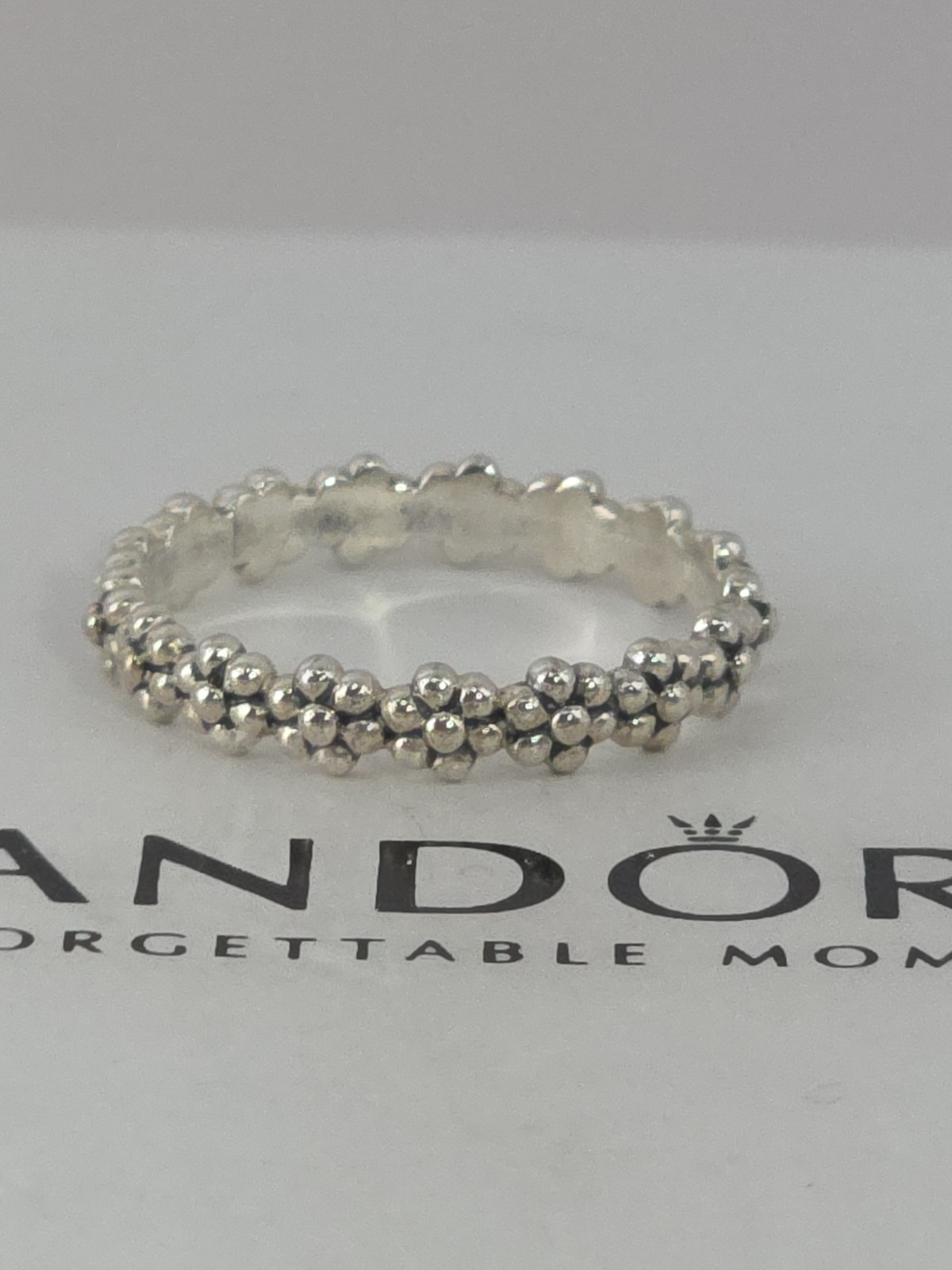 Authentic Pandora Sterling Silver Ring of Daisies Ring #191035 Sz. 7.0 US/54 EU