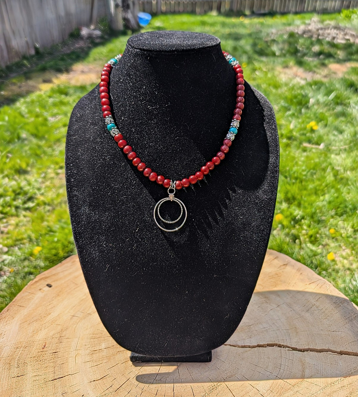 Western Red Necklace Handmade