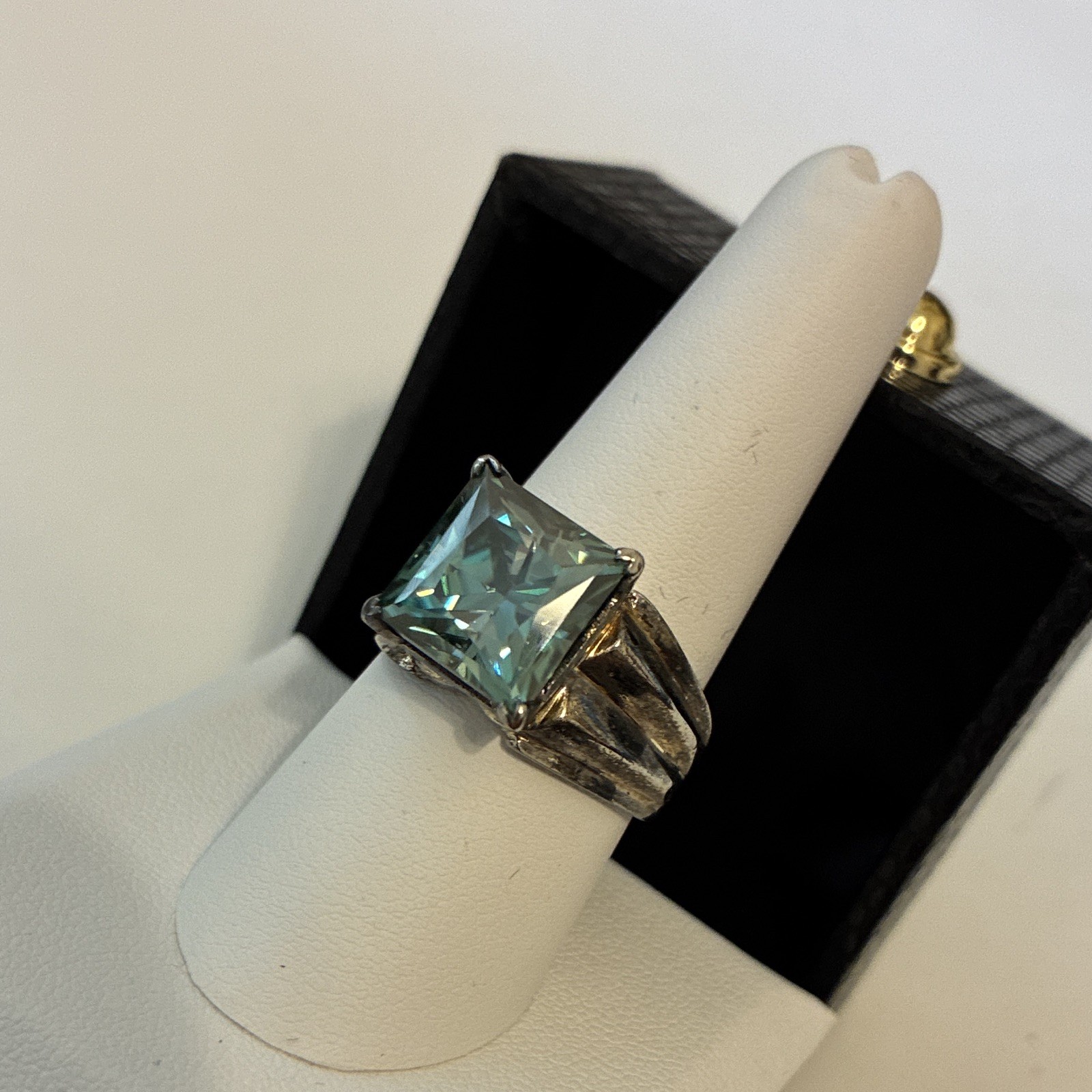 7.80 carat blue diamond ring