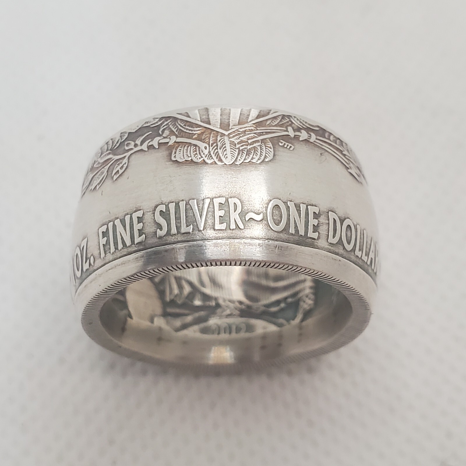 American Silver Eagle Coin Ring. Made To Order In Any Size. ASE. Pure Silver.