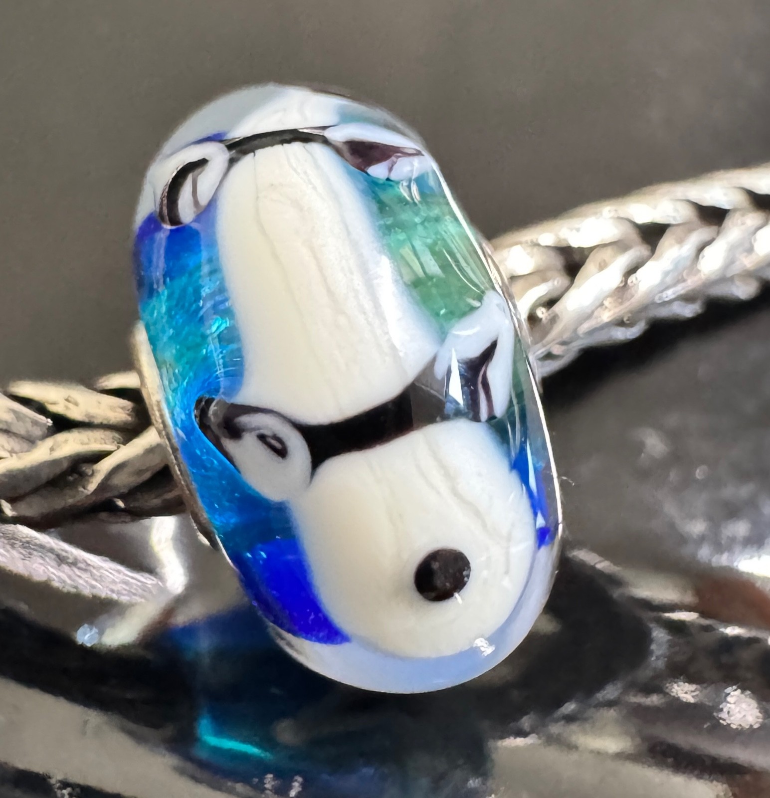 NEW💕 Trollbeads UNIQUES Critters Beautiful BLUE BASE Koi Fish