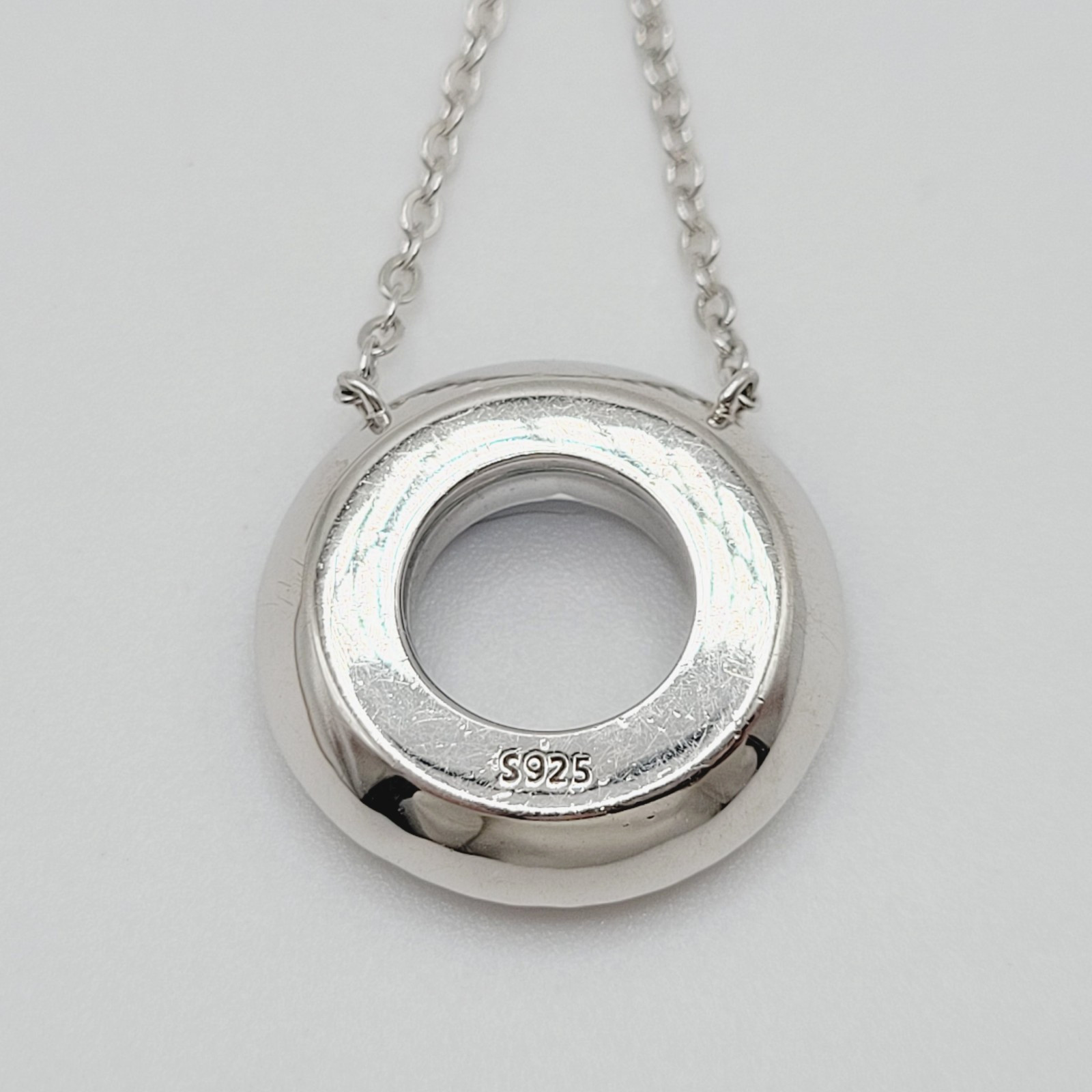 Cosmic Ring Swarovski Elements Crystal Center w Rhinestones 925 Silver Necklace