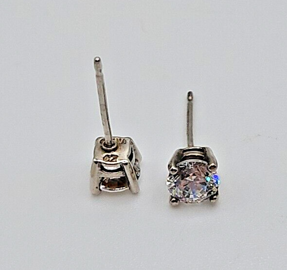 2 sets of cubic zirconia stud earrings. See Pictures & Description!! Pre loved