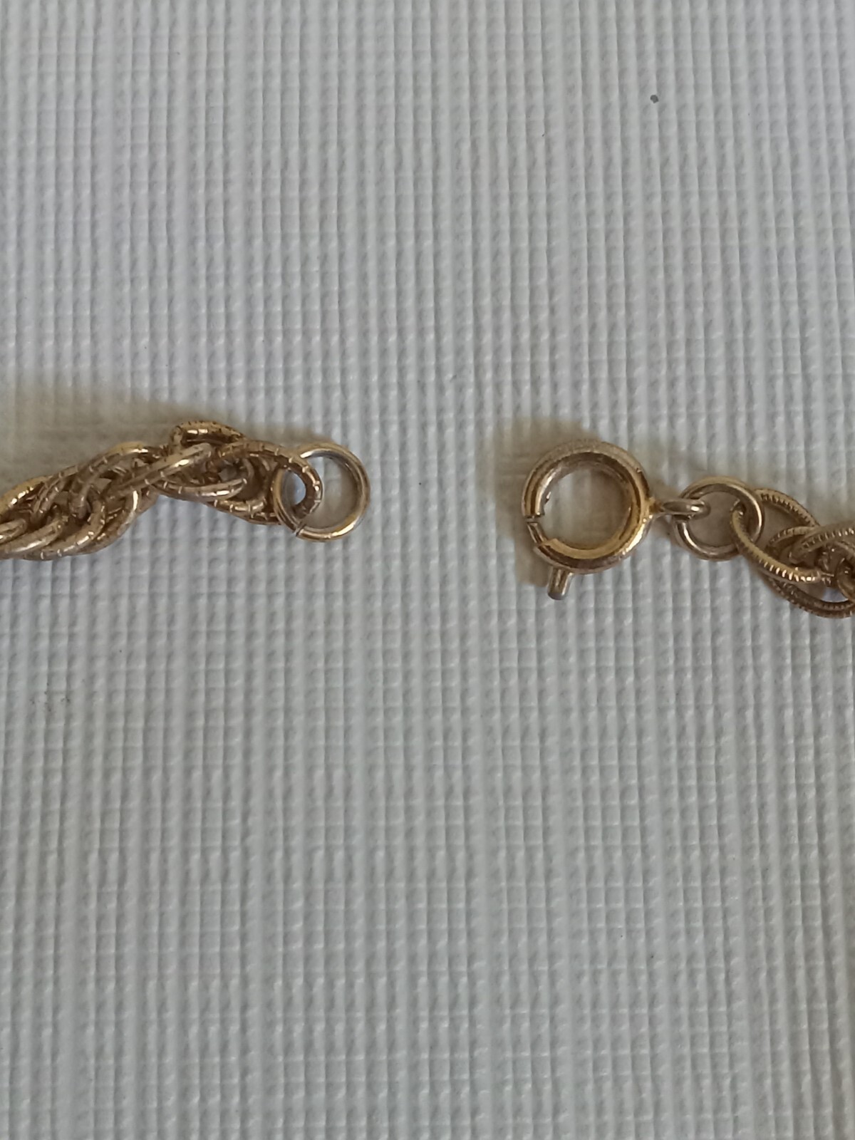 Metal and Plastic Faux Pearl Beaded Gold Toned Long Length Rope Chain Necklace