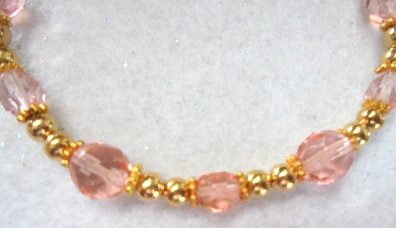 Bracelet made with Gold Plated beads Czech Crystals and Gold Plated Toggle