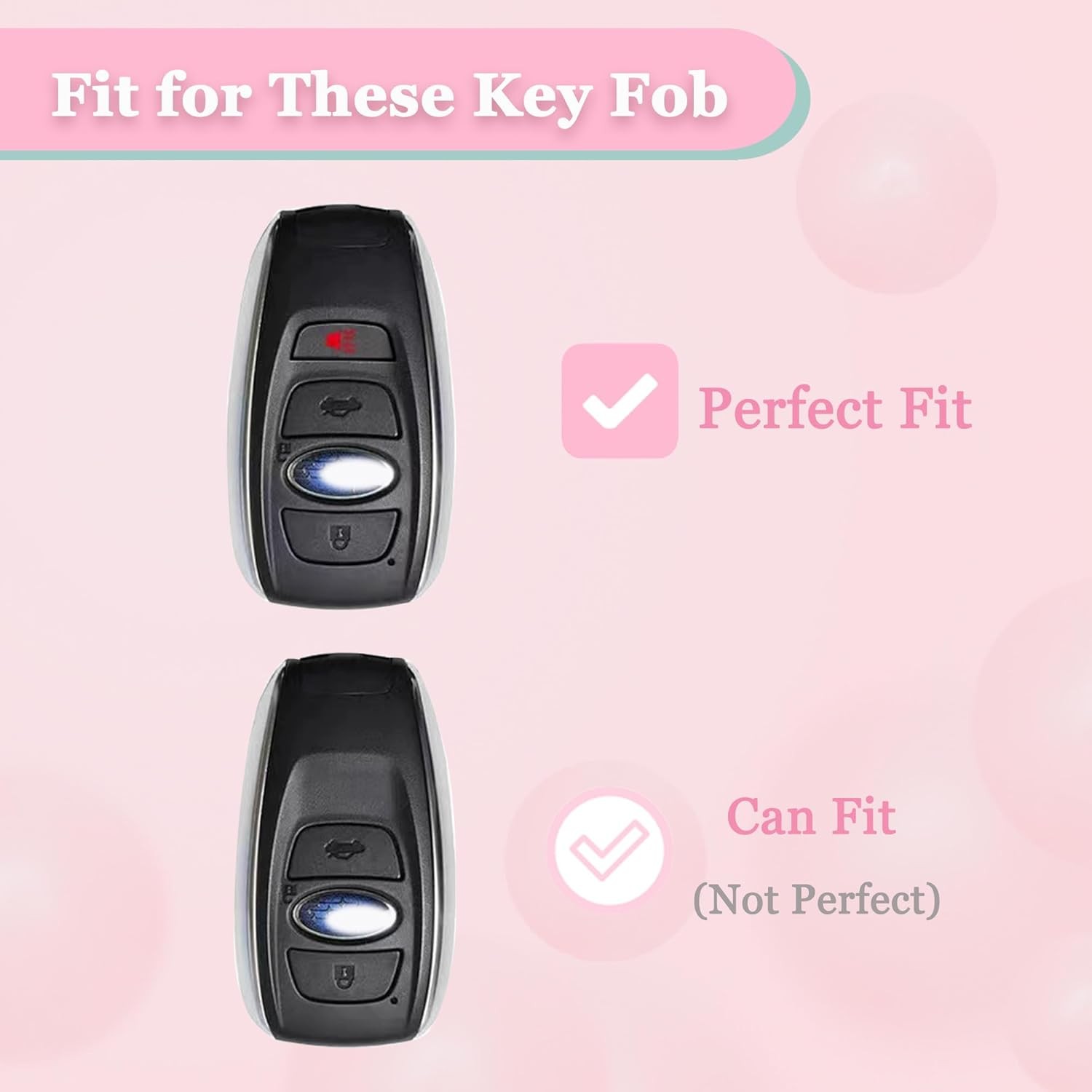 Key Fob Cover – Soft TPU Key Case Protection with Bling Keychain Size: Subaru