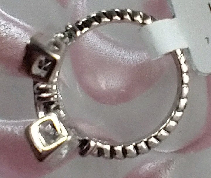 New Montana Silversmith Horse Shoe RING Clear CZ sz. 6 Or 7 Rodeo Horse Cowgirl