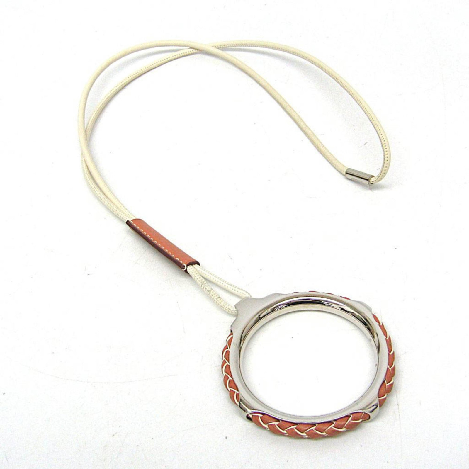 Hermes Loop Grand Kyoto Tresse Metal,Swift Leather Necklace